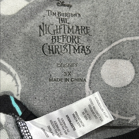 3X Disney Nightmare before Christmas stretchy knit pajama set - Picture 2 of 2